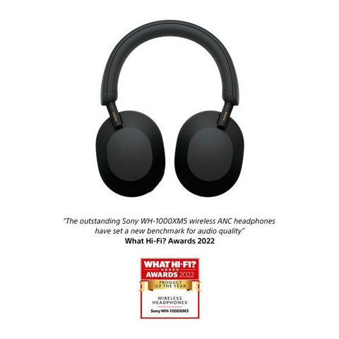SONY WH-1000XM5 Wireless Bluetooth Noise-Cancelling Headphones - Black