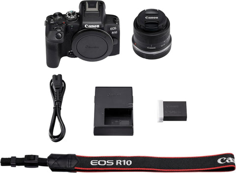 Canon EOS R10 Mirrorless Camera + RF-S 18-45mm F4.5-6.3 IS STM Lens