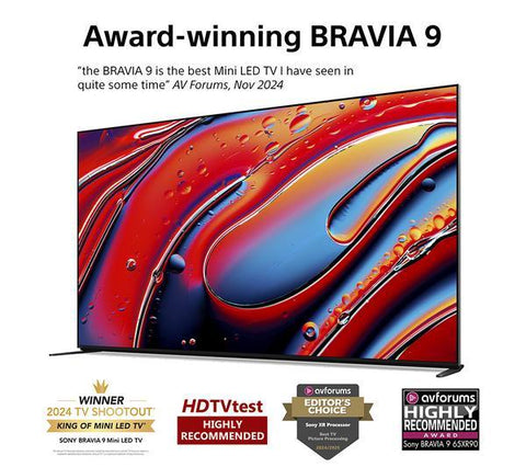 SONY BRAVIA 9 75" Smart 4K Ultra HD HDR QLED Mini LED TV with Google TV & Assistant K75XR90PU