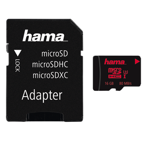 Hama Micro SDHC 16GB U3 UHS-1 + Adaptor