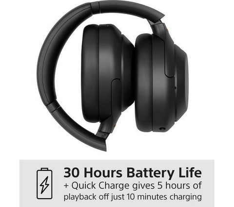 SONY WH-1000XM4 Wireless Bluetooth Noise-Cancelling Headphones - Black
