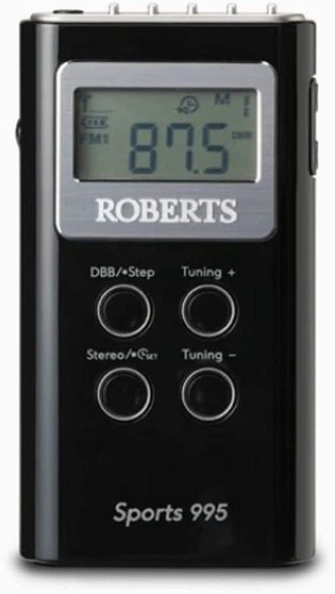 Roberts Radio SPORTS995BK 2 Band PLL Synthesised Stereo Personal Radio