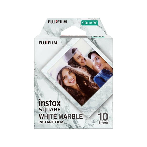 INSTAX Square White Marble Camera Film - 10 Shot Pack