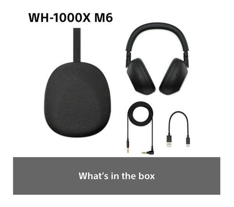 SONY WH-1000XM6 Wireless Bluetooth Noise-Cancelling Headphones - Black