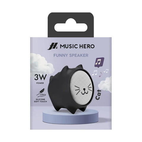 Music Hero FUNNY SPEAKER Speaker FUNNY 3W wireless, integrated controls, silicon cat shape