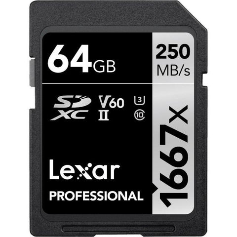 Lexar 64GB SDXC Silver UHS-II R250/W120MB/s V60