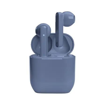 Music Hero NUBOX Wireless TWS Earphones with 300mAh charging base, touch buttons, blue color