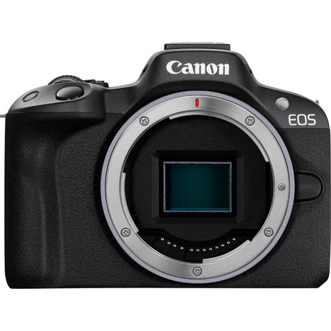 Canon EOS R50 Mirrorless Camera, Black + RF-S 18-45mm F4.5-6.3 IS STM Lens + RF 75-300mm F4-5.6 Lens