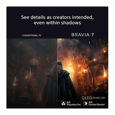 SONY BRAVIA 7 65" Smart 4K Ultra HD HDR QLED Mini LED TV with Google TV & Assistant