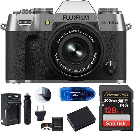 Fujifilm X-T50 Silver with XC15-45mm Lens