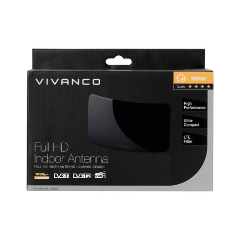 Vivanco TVA 4040 Curved Amplified Full HD Indoor TV Aerial