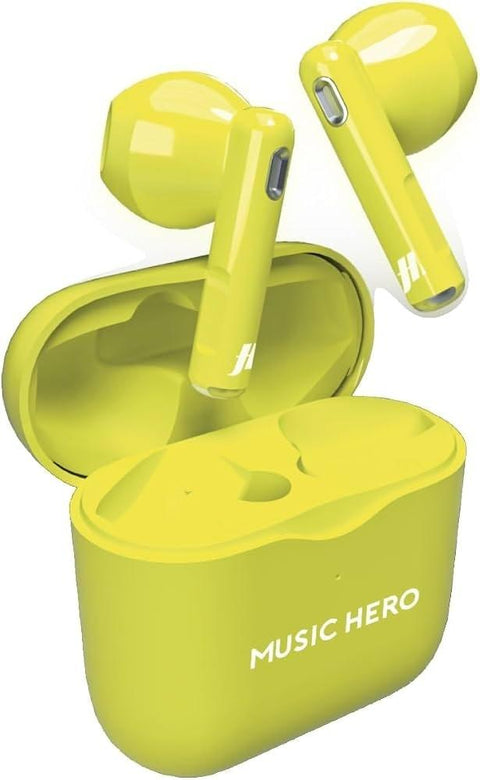 Music Hero FLUO True Wireless Earbuds - Yellow