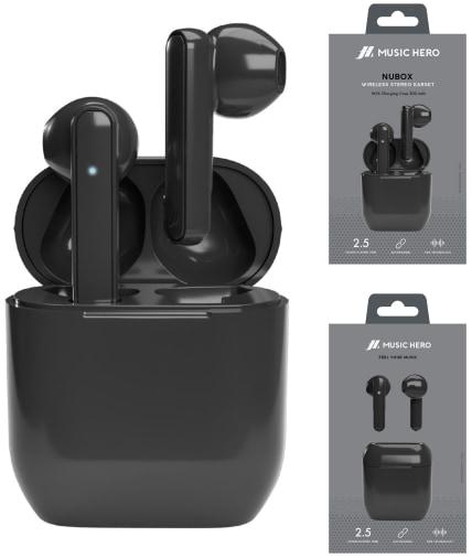 Music Hero NUBOX True Wireless Earbuds - Black