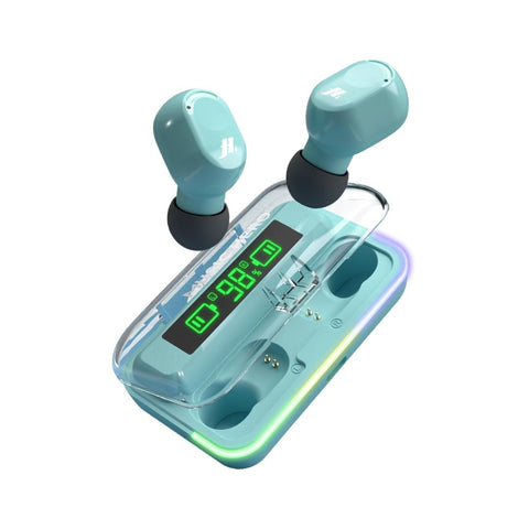 Music Hero KOMBO True Wireless Earbuds with LCD Case - Blue