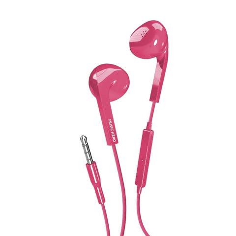 Music Hero TUNE SILKY 3.5mm Wired Earphones - Pink