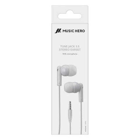 Music Hero TUNE SILKY 3.5mm Wired Earphones - White