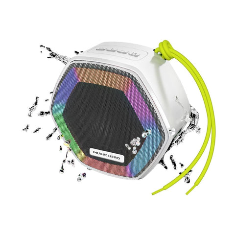Music Hero Ibiza 5W Bluetooth Speaker with LED - White