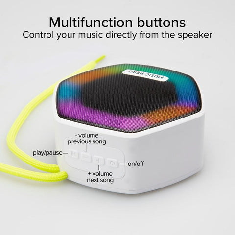 Music Hero Ibiza 5W Bluetooth Speaker with LED - White