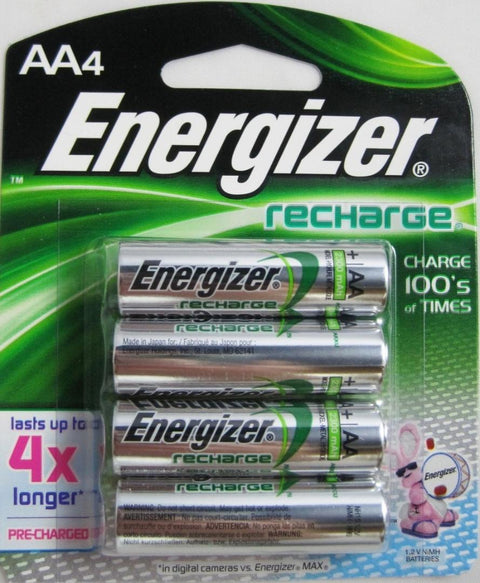 Energizer Rechargable Batteries AA x 4 2000mAh