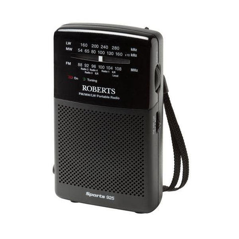 ROBERTS Sports925 3-Band Portable Analogue Radio - Black