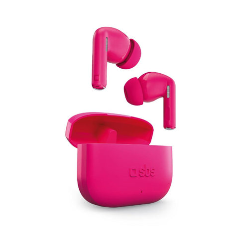 SBS TWIN SPIKE IN EAR EARPHONES 250MAH CASE PINK TEEARTWSSPIKEP