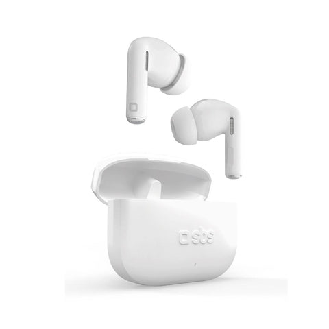 SBS TWIN SPIKE IN EAR EARPHONES 250MAH CASE WHITE TEEARTWSSPIKEW