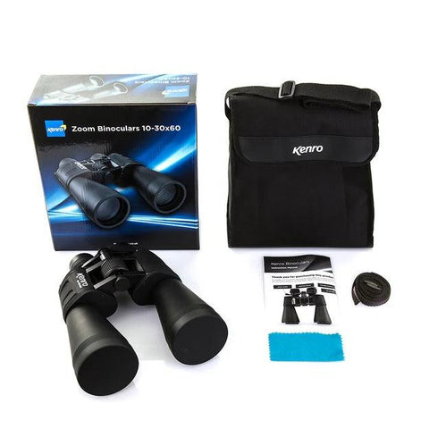 KENRO 10-30X60 TRADITIONAL PORRO PRISM ZOOM BINOCULARS KNBL303 $