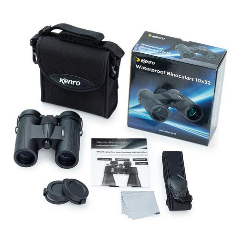 KENRO 10X32 WATERPROOF ROOF PRISM BINOCULARS KNBL402 $