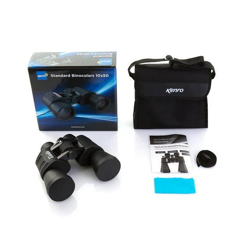 KENRO 10X50 TRADITIONAL PORRO PRISM BINOCULARS KNBL301 $