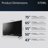 Sony 55" X75|4K Ultra HD|Google Smart TV
