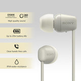 Sony Bluetooth In-Ear Headphones WIC100 Taupe