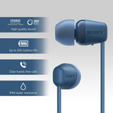 Sony Bluetooth In-Ear Headphones WI-C100 Blue