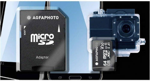 AgfaPhoto 64GB Micro SDXC Uhs-1+Adapter - Fotosound