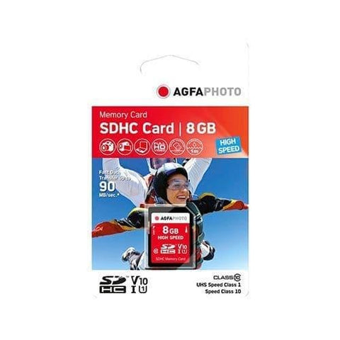 AgfaPhoto 8GB SDHC USH-1 Class 10 Memory Card - Fotosound Jersey LTD.