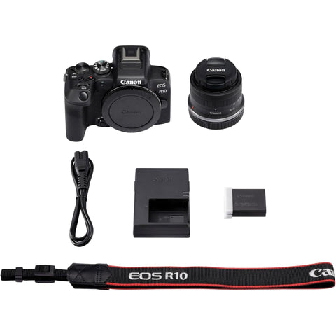 Canon EOS R10 Mirrorless Camera + RF-S 18-45mm F4.5-6.3 IS STM Lens - Fotosound Jersey LTD.