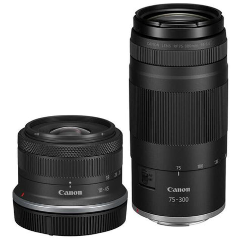 Canon EOS R100 Mirrorless Camera with 18-45 and 75-300mm lenses - Fotosound Jersey LTD.