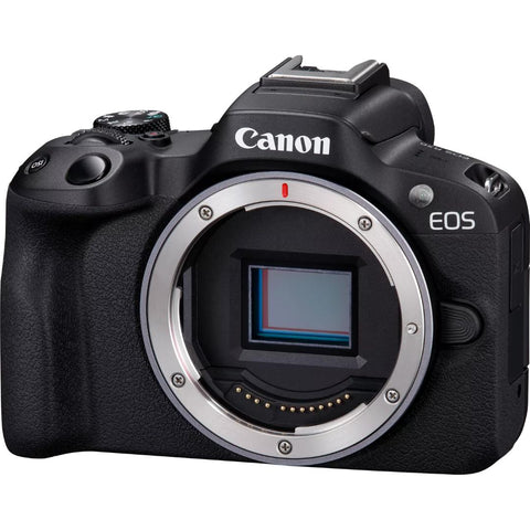 Canon EOS R50 Mirrorless Camera, Black + RF-S 18-45mm F4.5-6.3 IS STM Lens + RF 75-300mm F4-5.6 Lens - Fotosound Jersey LTD.