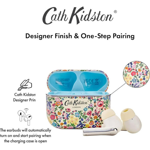 Ditsy VQ Skylark Wireless Earbuds Bluetooth 5.3 with Charging Case, Cath Kidston - Fotosound