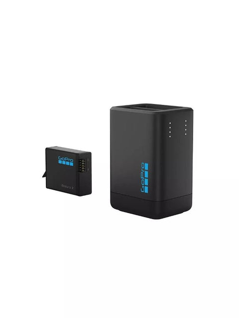 Dual Battery Charger + Enduro 2 Battery for Mission 1 Action Vlogging Camera - Fotosound