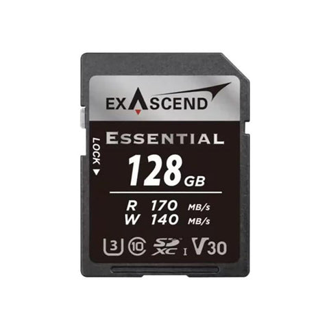 Exascend Essential 128GB SDXC UHS-I V30 W140MB/s - Fotosound Jersey LTD.