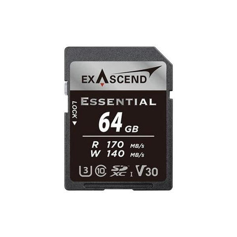 Exascend Essential 64GB SDXC UHS-I V30 W140mb/S - Fotosound