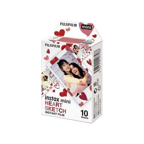 Fujifilm Instax Mini Film 10 Pack - Heart Sketch - Fotosound Jersey LTD.