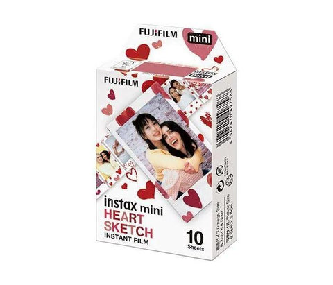Fujifilm Instax Mini Film 10 Pack - Heart Sketch - Fotosound