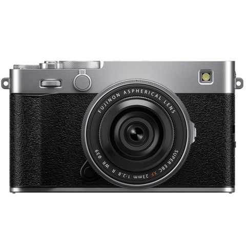 Fujifilm X - E5 Mirrorless Camera with XF23mm F2.8 R WR, Silver - Fotosound Jersey LTD.