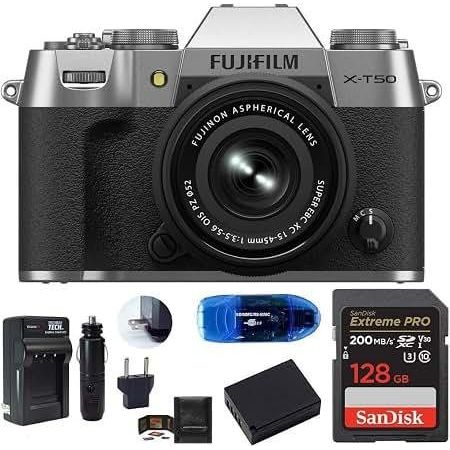 Fujifilm X-T50 Silver with XC15-45mm Lens - Fotosound Jersey LTD.