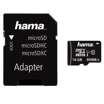 HAMA MICROSDHC 16GB CLASS 10 80 MB/S 124138 - Fotosound