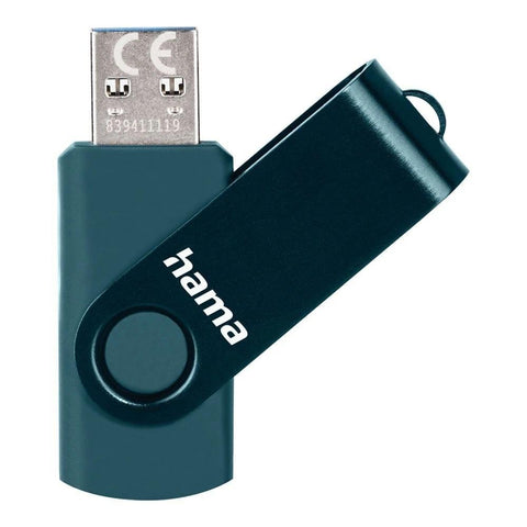 Hama Rotate USB Stick USB 3.0 90 MB/s Petrol Blue - 32GB - Fotosound Jersey LTD.