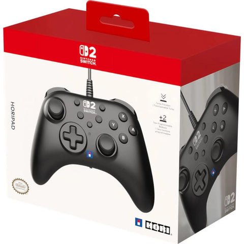 HORI HORIPAD Turbo Switch 2 Wired Controller - Black - Fotosound Jersey LTD.