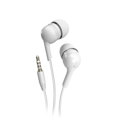 In-ear stereo earset Studio Mix 10, jack 3,5 mm with microphone and answer button - White - Fotosound