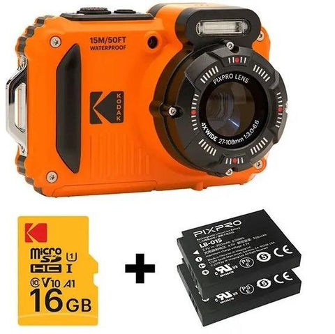 Kodak Pix Pro WPZ2 Orange Camera Kit - Fotosound Jersey LTD.